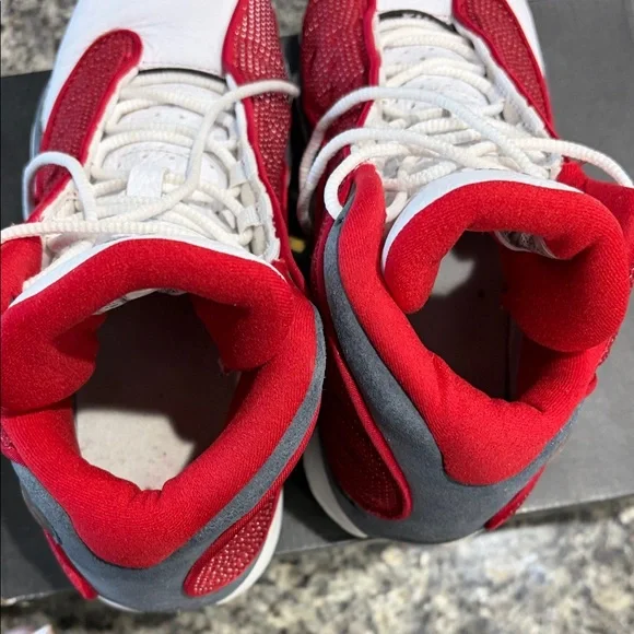 Jordan Kids Sneakers in Red and White - Picture 10 of 16